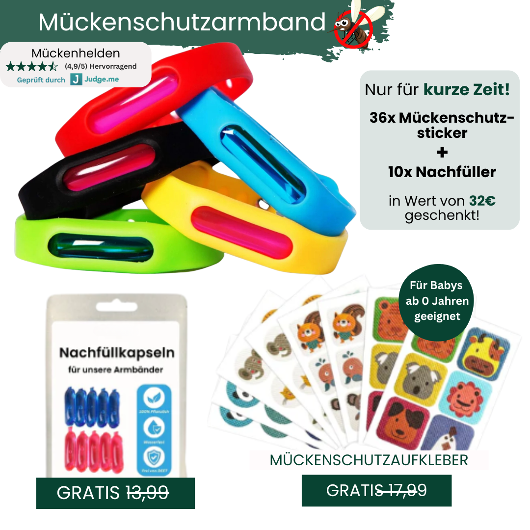 Summi- Mücken Abwehrband (+ Gratis Schutzsticker & Nachfüller)