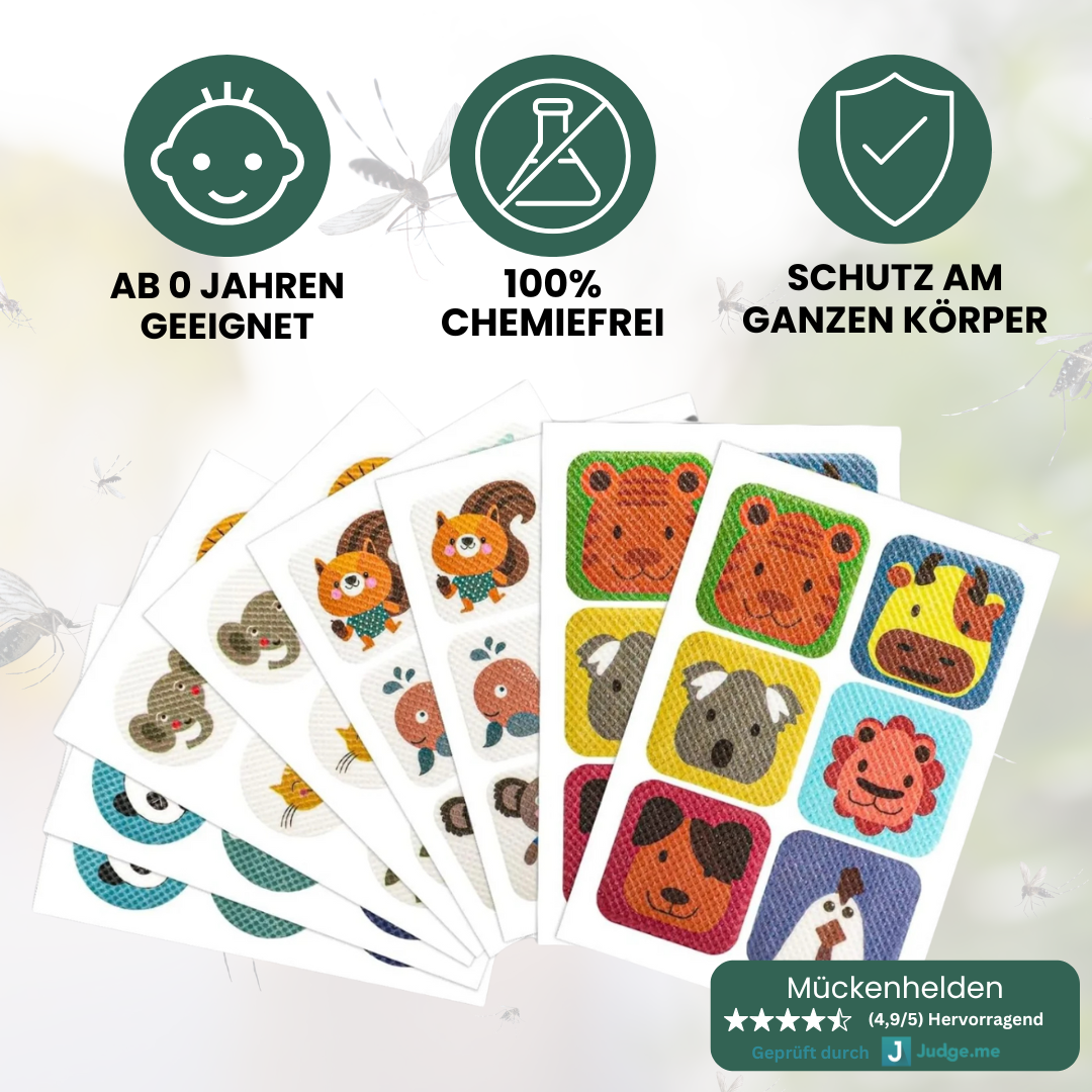 36x Mückenschutz Sticker + 10x Nachfüllkapsel